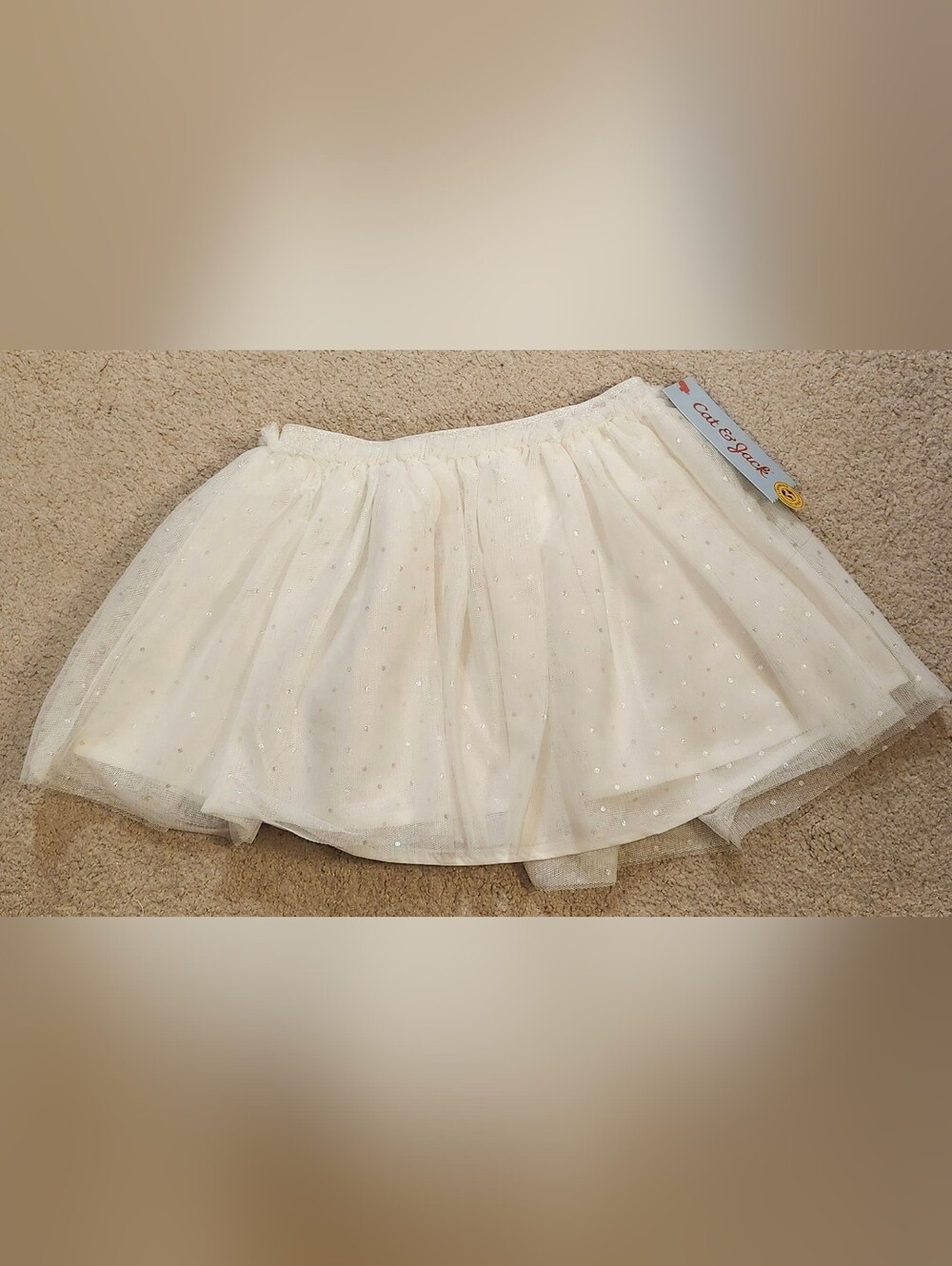 Target Girls Ivory Sparkle Tulle Skirt